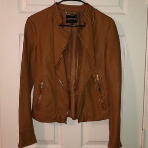 Express Tan Leather Jacket